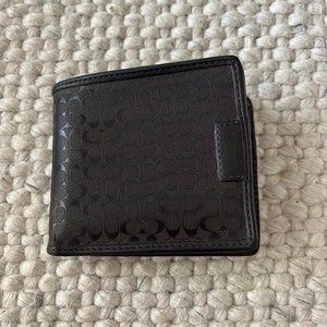 Men's Coach Wallet - Black Leather